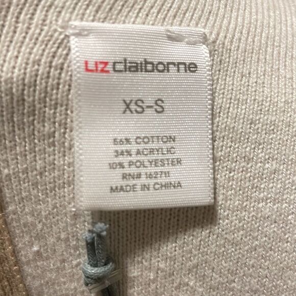 🎉 HP 🎉 Liz Claiborne Wrap in Beige Cream Poncho - Picture 6 of 12